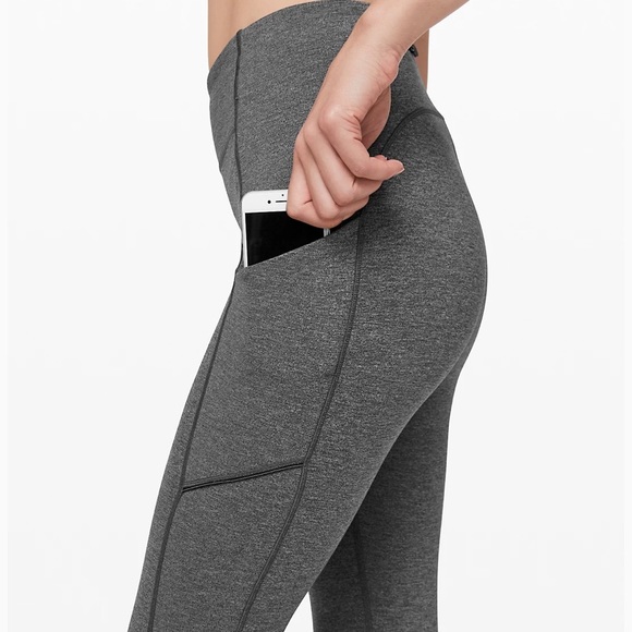 lululemon athletica Pants - Grey Cropped Lululemon Leggings w/ Pocket